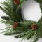 Mini Mixed Green Christmas Wreath Compact Holiday Decor Accent 12in H x 12in W x 3.5in D